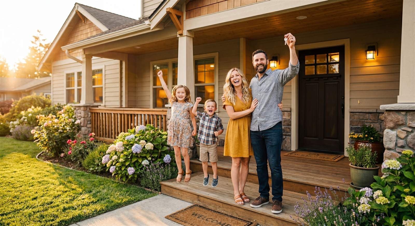 Happy family with their home — HelpASAP cash offer